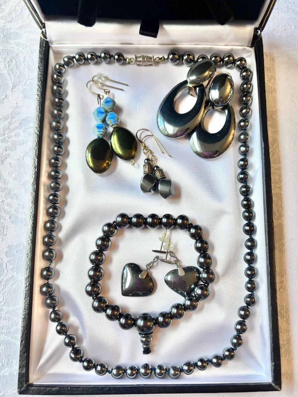 Genuine Hematite Jewelry Set
